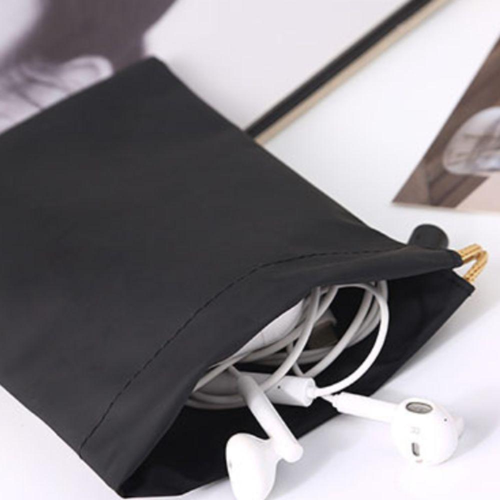 PU Leather Phone Storage bag Large Capacity Headphone Case Pouch Power Bank Case  Card Holder Bag