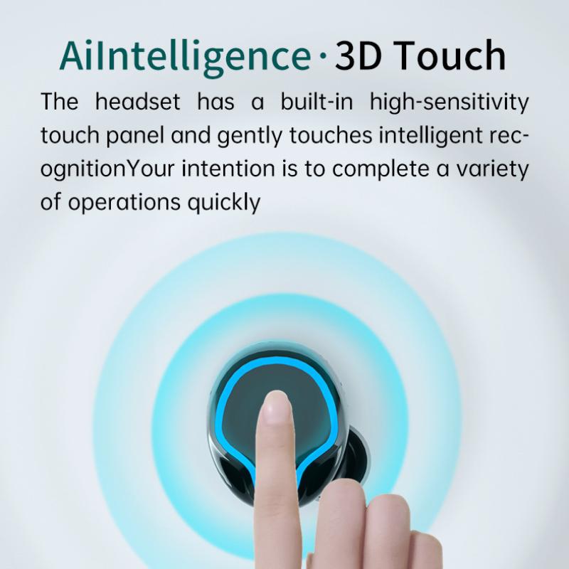New Product Wireless Dual -ear TWS Charging Display Touch 5.1 Bluetooth Headset