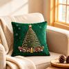 Santa Claus Christmas Pillow Cover Cartoon Print Throw Pillow Case New Cushion Cover  Holiday