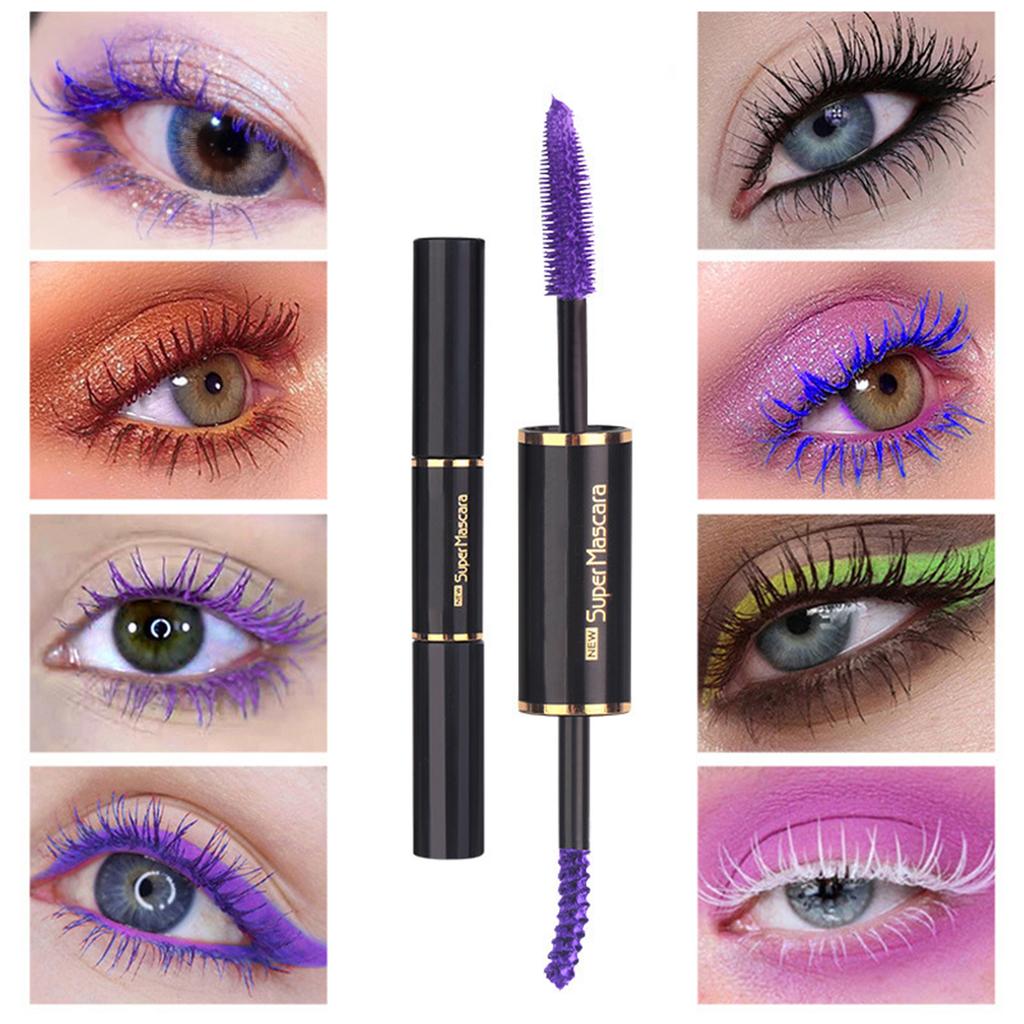 Double-head Colored Mascara for Women – Small and Large Brushes, Smudge-resistant for Enhanced Eye Makeup