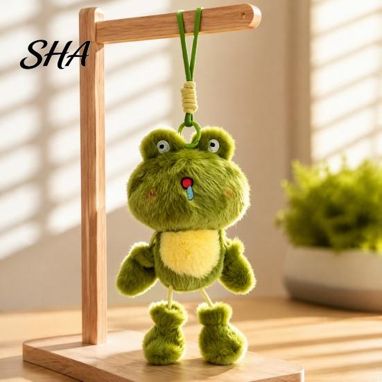 Small Backpack Accessory Funny Frog Plush Keychain with Fragrance & Movable Limbs, Soft Stuffed Animal Portable Key Pendant Bag Charm for Backpacks