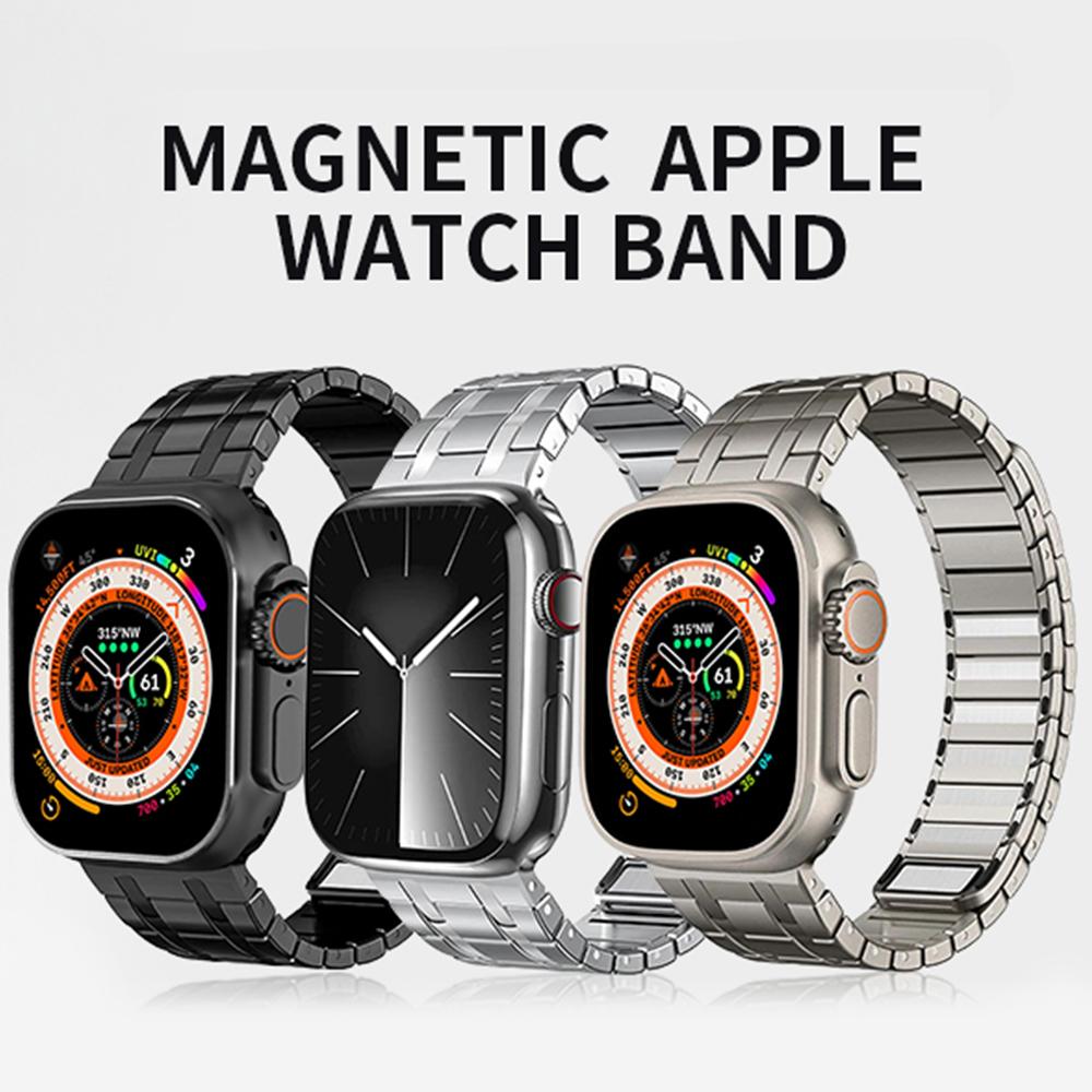 Stainless Steel Band for Apple Watch Ultra Series 10 9 8 7 6 5 SE Magnetic Metal Wristband for Series 49mm 46mm 45mm 44mm Strap
