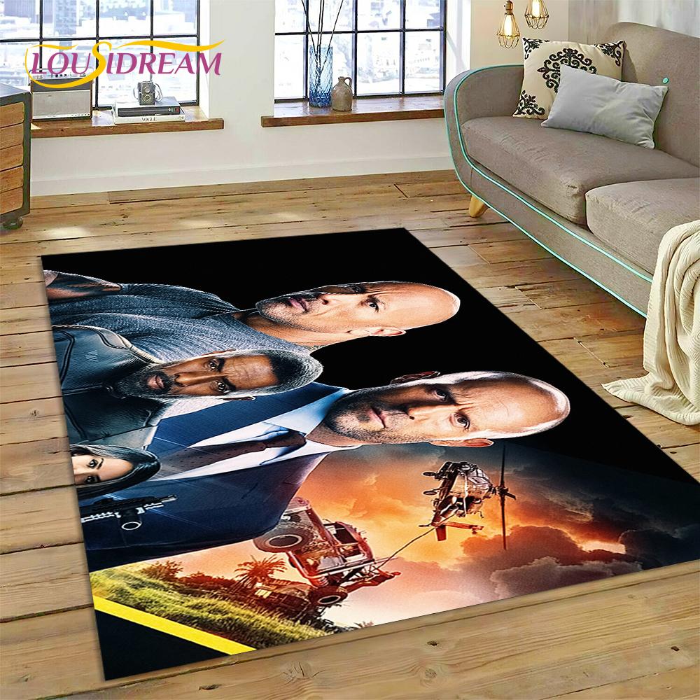 Alfombra para el Suelo más Reciente de la Película Fast & Furious X 10 Vin Diesel para Sala de Estar, Dormitorio, Decoración del Hogar, Decoración Antideslizante para Sofá, Felpudo