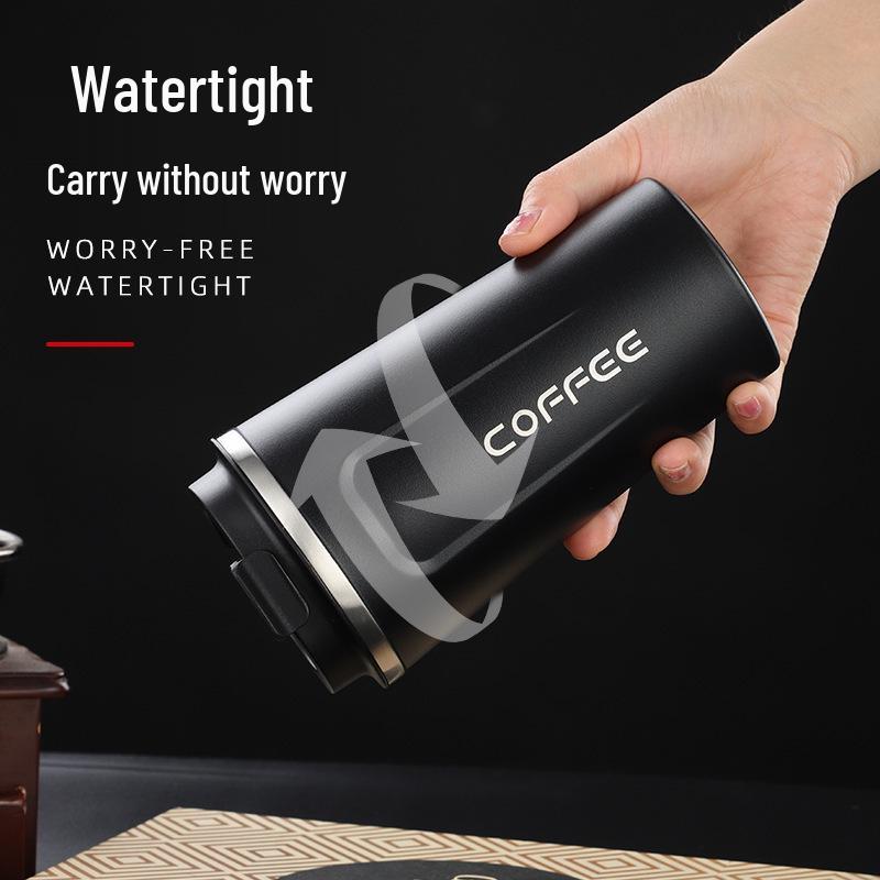 Stylish 304 Stainless Steel Thermos Coffee Cup - Portable for Office, Outdoor, and Car Use