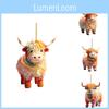 Cute Colorful Acrylic Cow Ornament For Car Interior Decoration 2023 New Style