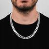 Men' Silver Chain 10mm SILVER 925 As a Gift for a Boyfriend Pancerka