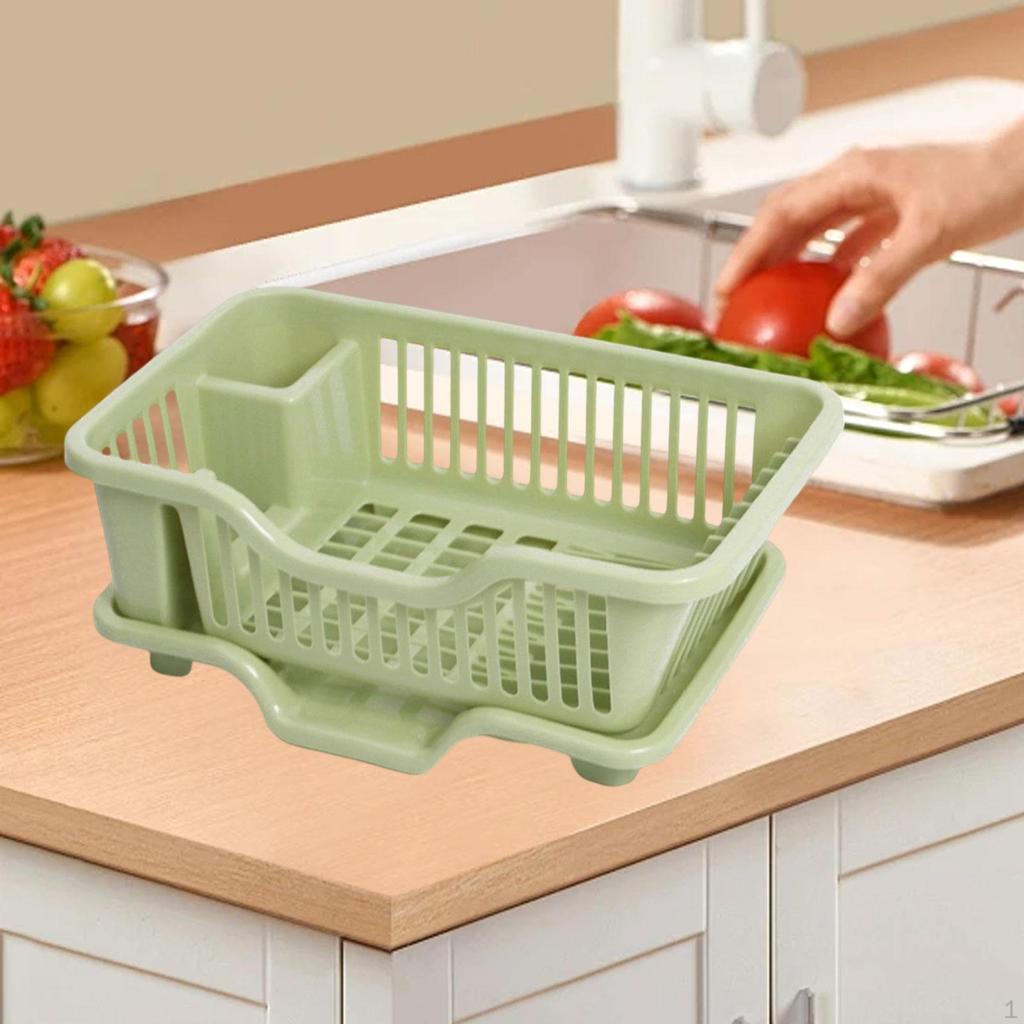 Geschirrtrockner und Drainaboard mit Ablauffach Küchenutensilien Abtropffläche Organizer für