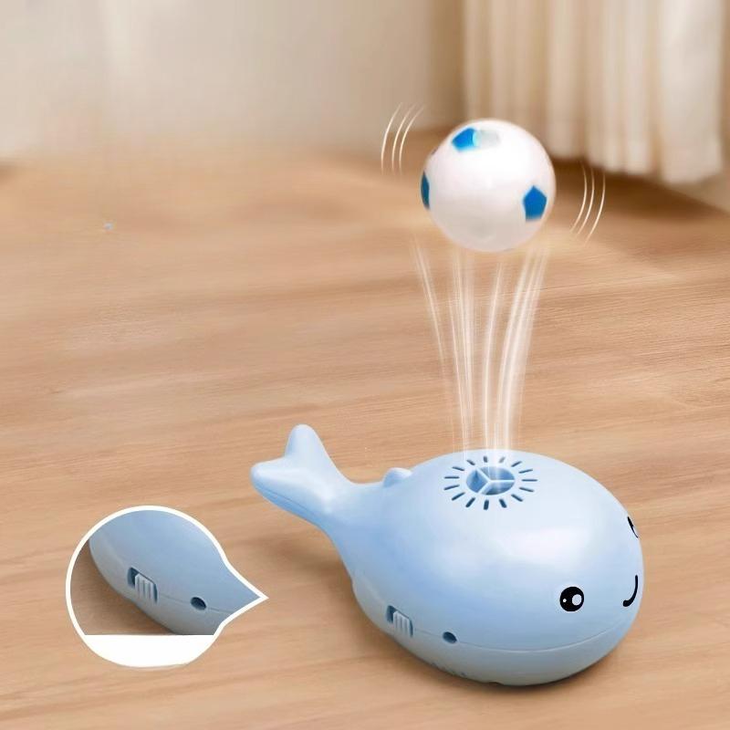 Cat Interactive Toy Electric Floating Ball Cat Toy Whale Shaped Cat Toy Portable USB Dual Function Fan Pet Toy Pet Supplies