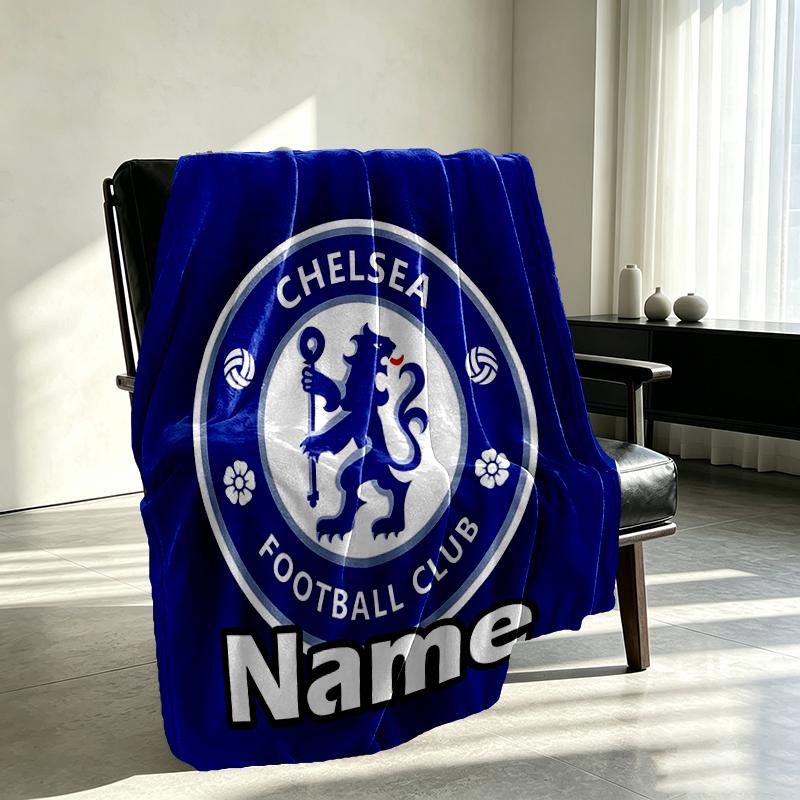 Custom Name Personalized Chelsea F.C Print Blankets, Home Decor, Bedroom, Sofa, Camping, Couch, Gifts for Birthday Christmas
