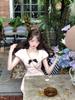 Heiress Style Short Skirt - Waist-Cinched Summer Dress with Bowknot Design