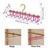 16 Hooks Camisole Bra Hook Plastic Tie Belt Hanger Portable Clothes Drying Rack  for Laundry Room