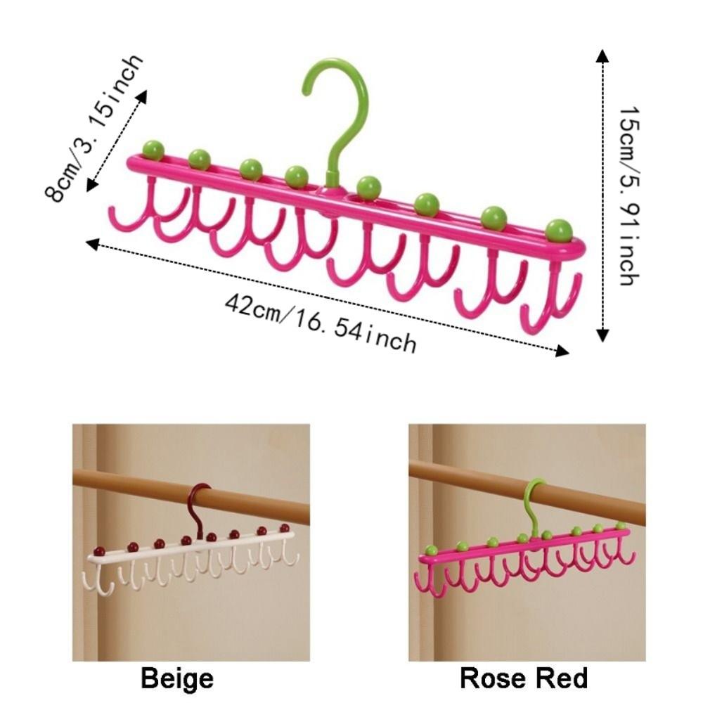 16 Hooks Camisole Bra Hook Plastic Tie Belt Hanger Portable Clothes Drying Rack for Laundry Room