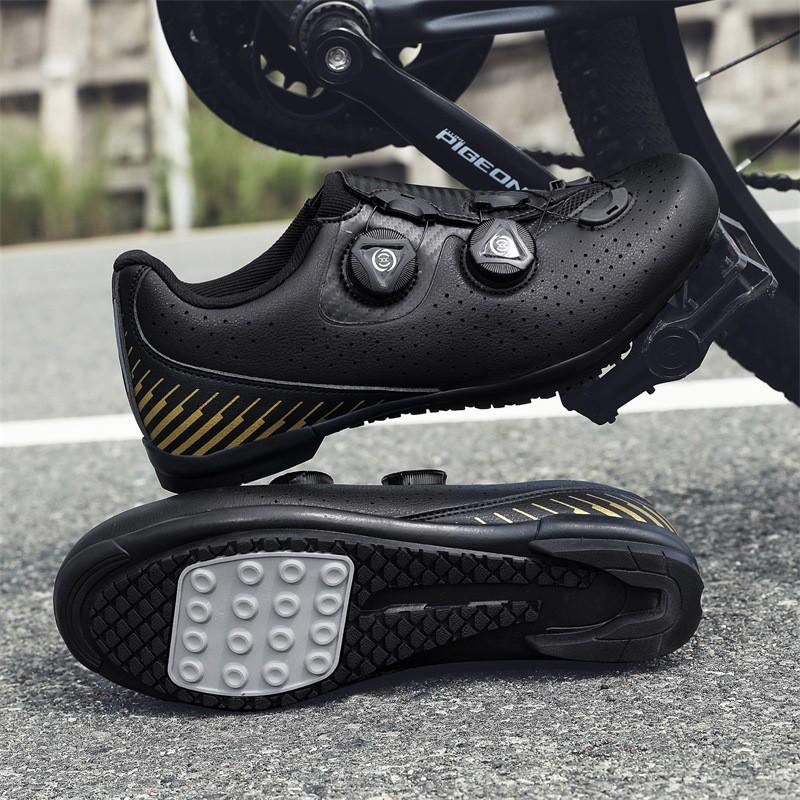 Mens Cycling Shoes Non-Cleat Mountain Bike Road All Season Breathable Stiff Sole