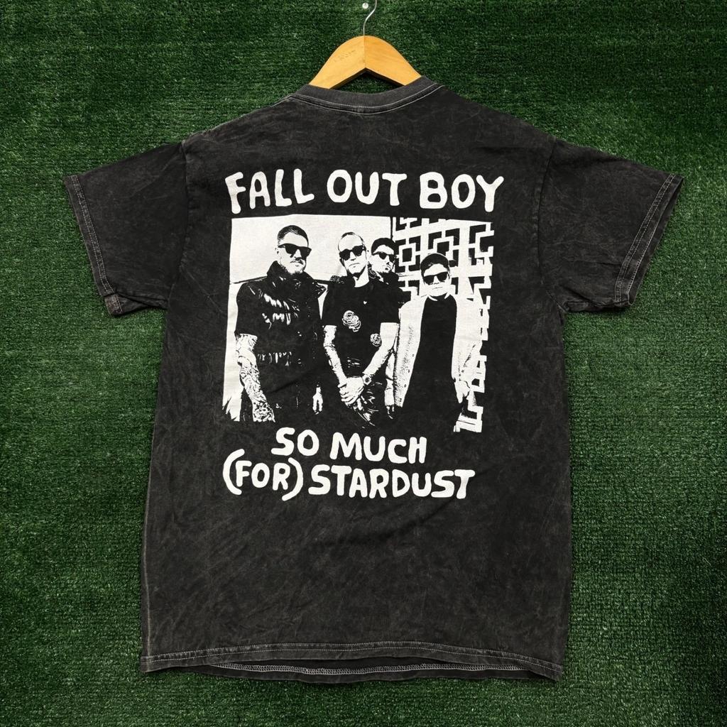 Fall Out Boy Tak Bardzo (Dla) T-shirt z nadrukiem Stardust Rock Band, z efektem sprania, rozmiar M