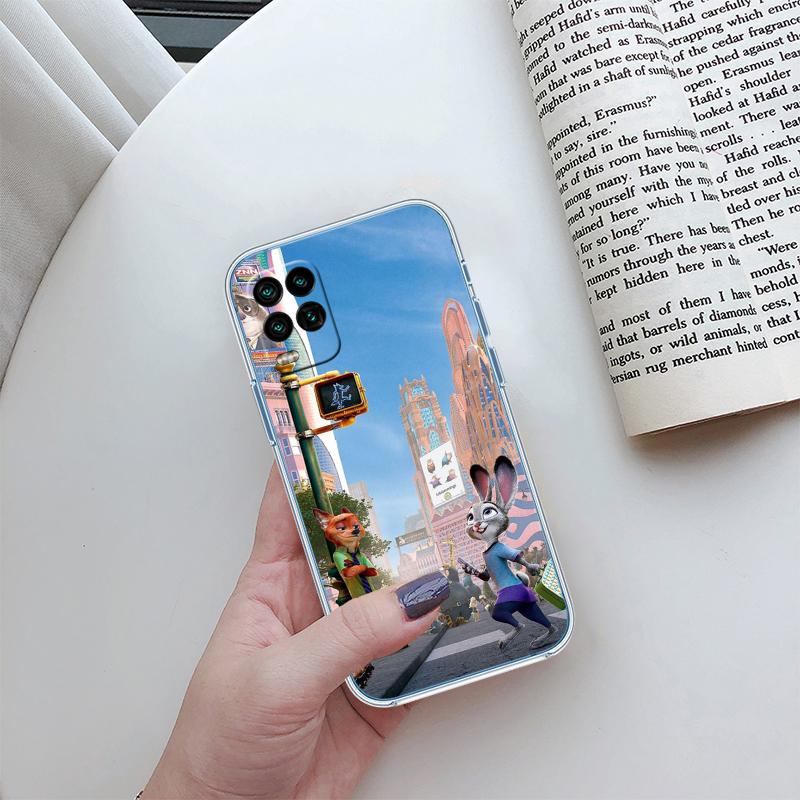 Zootopia Disney Transparent Phone Case for Motorola Moto G7 G8 G9 G84 G85 G73 G24 G15 Z2 Play Power Plus