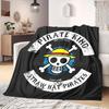 ONE PIECE Straw Hat Pirates Print Blanket Warm Comfortable Flannel Blanket Suitable for Bedrooms,Sofas, Beds,Chairs 112