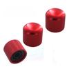 Boutons de potentiomètre en métal haut de gamme Boutons de volume en métal pour guitare électrique Boutons de volume pour basse Boutons de tonalité (rouge)