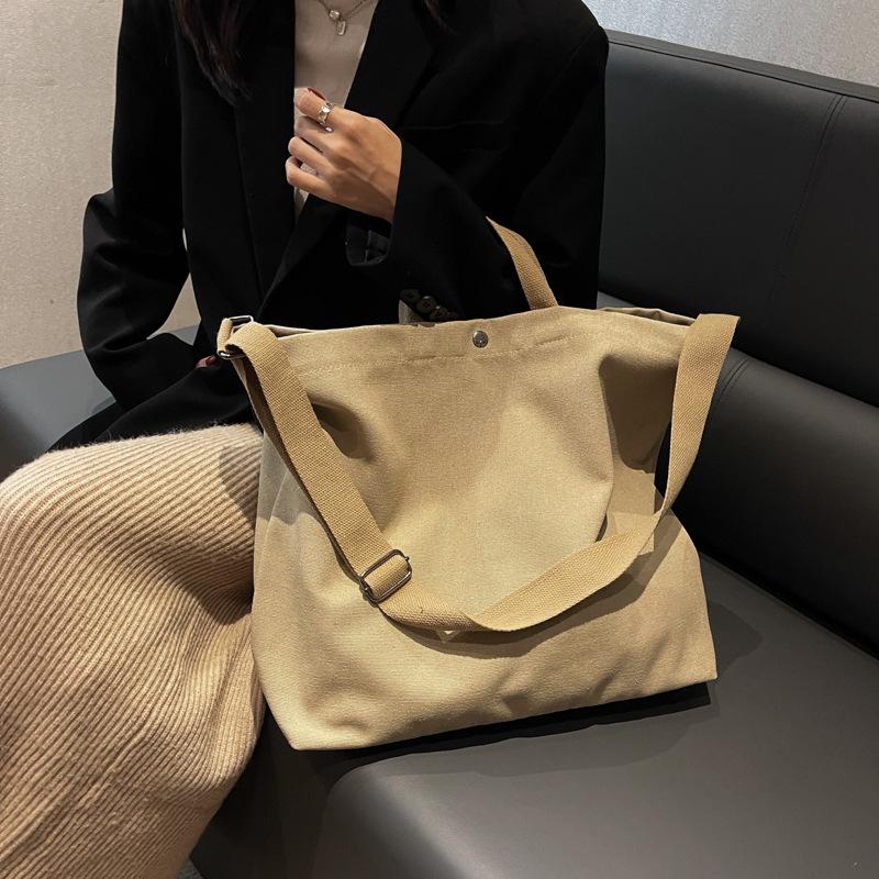 New Canvas Women's Bag 2025 Fashion Large Capacity Crossbody Bag Vintage Casual Handbag Shoulder Tote Bag