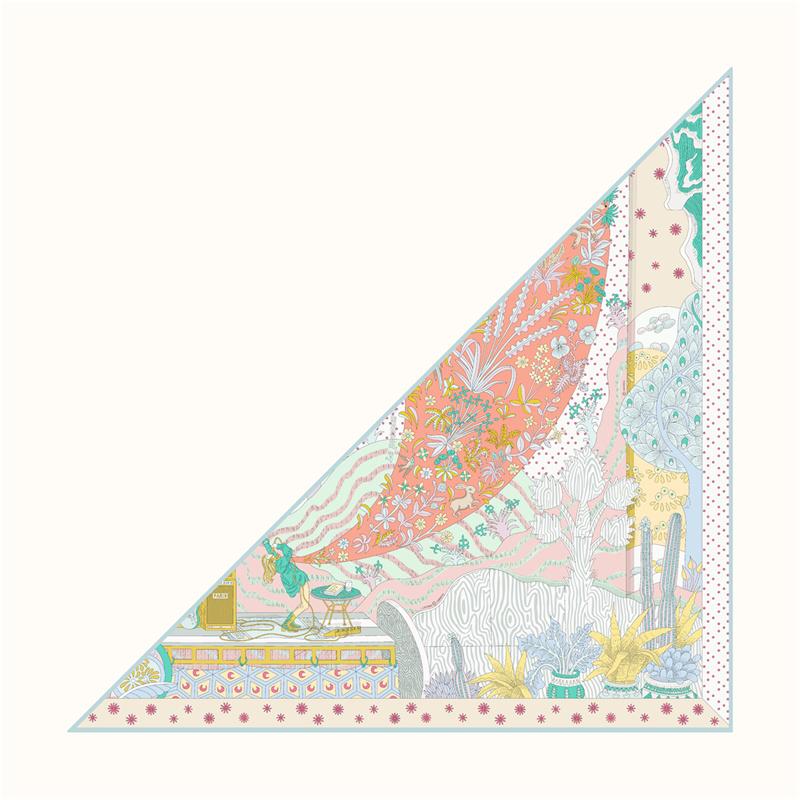 POBING Silk Scarf Women Horse Head Triangle Scarves Head Echarpes Silk Foulards Femme Wraps Beach Shawls Bandana Lady Hijab