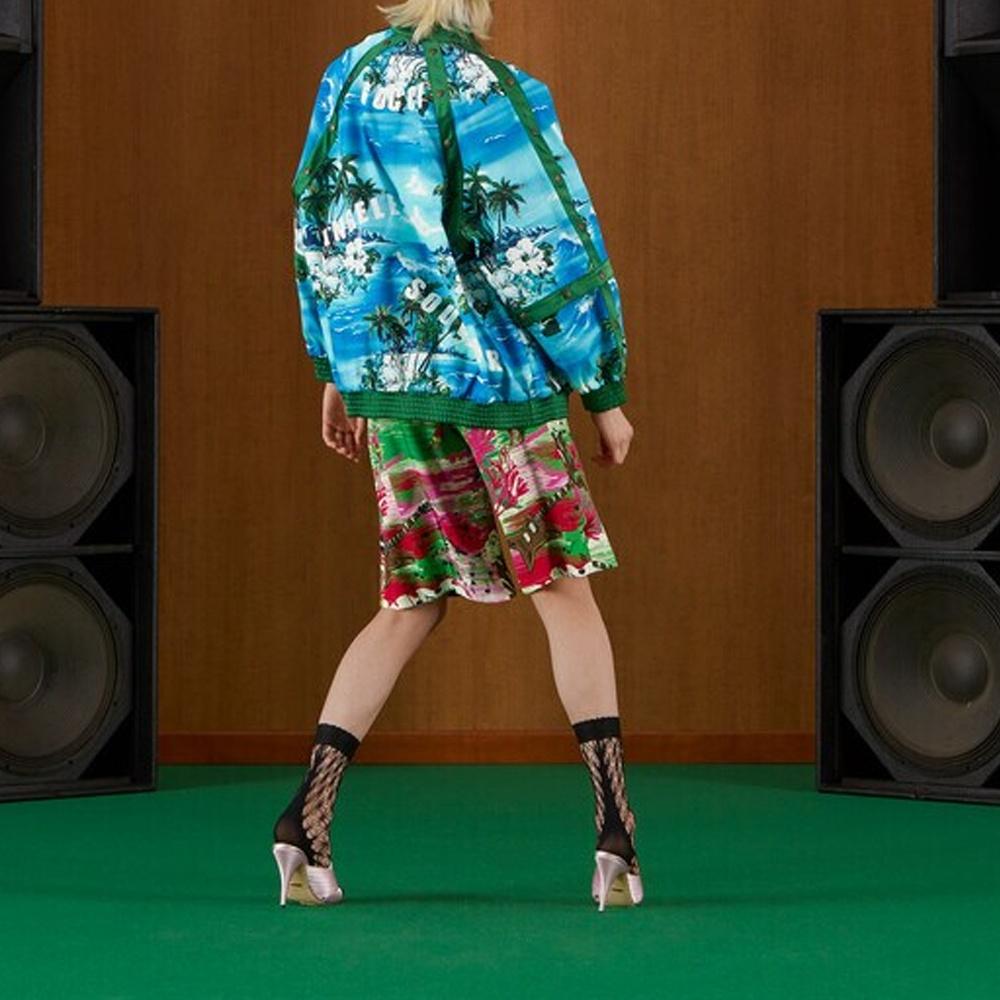Gucci Printed Silk Shorts 'Green' Men's 697957-ZAIP8-3481