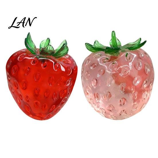 Clear Strawberry Squeeze Toy Stress Ball Toy, Giant Red Pink Relief for Relieve Stress, Fake Fruit Sensory Fidget