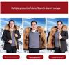 Men's Mid-Length Thickened Parka with Removable Fox Fur Liner and Fur Lining - Winter Coat
