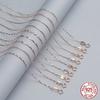 1pcs Genuine 925 Silver Singapore Box Snake Chain Necklace for Woman 40+5/40/45cm Basic Chain fit Pendant DIY Jewelry