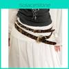Leopard Print Pu Leather Belt For Women With Gold Buckle Perfect For Denim And Casual Wear