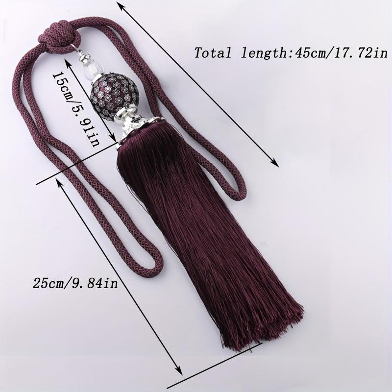 2pcs Plum Ball Tassel Hanging Ear Window Decoration, Can Be Used As Curtain Decoration for Bedroom, Living Room, Balcony