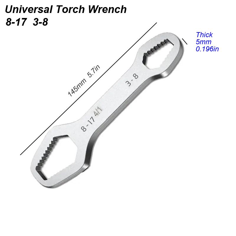 Universal Torx Wrench Double Head Ended Board Adjustable Torx Self-tightening Spanner Multi-purpose Hand Tool Car Riding Repair