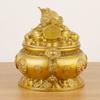 Home Business Golden Toad Ruyi Treasure Bowl Copper Metal Craft Ornament