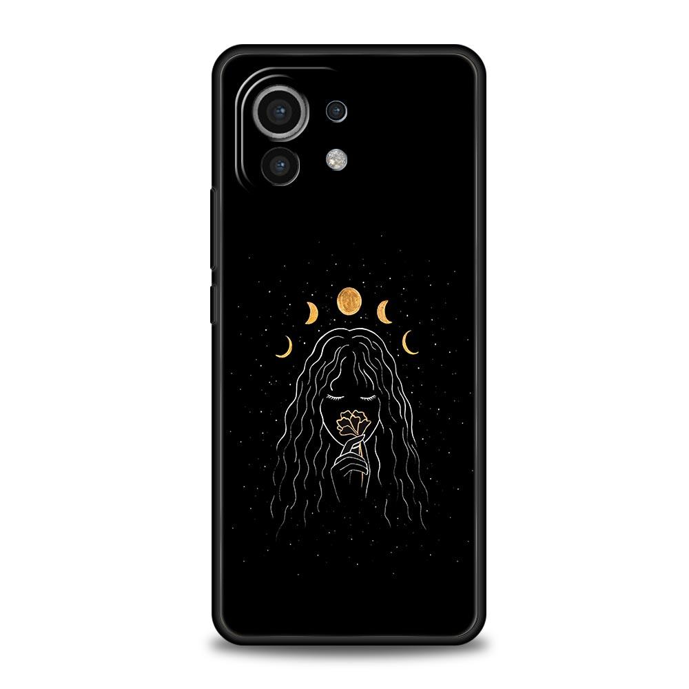 Simplicity Line Art Sun Moon Phone Case For Xiaomi 14 13 12 11 Lite 13T 12T 11T Pro 9T Mi Poco X6 X5 M3 X3 Pro F5 F4 F3 5G Cover