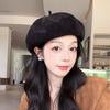 Spring And Autumn Korean Retro Solid Color Beret Women Travel Check-In Po Commuter Warm Fashion All-Match Painter Newsboy Cap