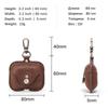 Genuine Leather Snap-Closure Flip Case for AirPods Pro