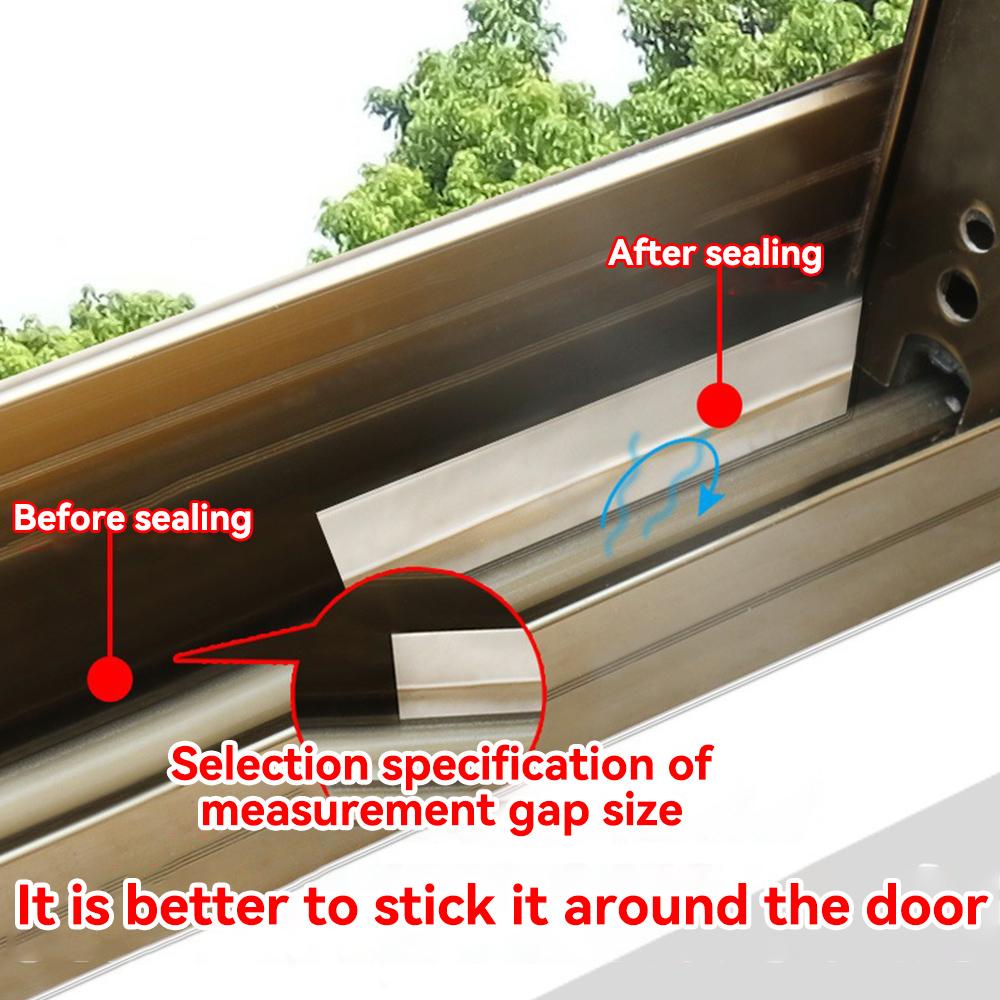 5m Türdichtungsstreifen unten selbstklebend wasserdicht Fensterdichtung Wetterstreifen Winddicht Staub Windschutzscheibe selbstdichtendes Klebeband Wetterstreifen