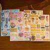 1300 Pcs Stickers Freeze-Frame Memories Series Cute Food Text Ancient Style Material Handbook Creative Diy Decorative Decals