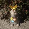 Solar Rabbit Statue: Creative Cartoon Garden Ornament for Courtyard Landscaping