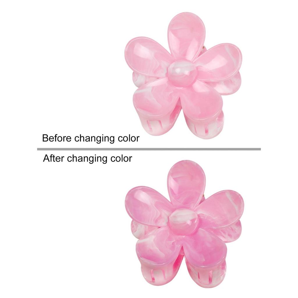 New Hawaiian Flower Hair Claw Clips Discoloration In Sunlight, Strong Hold Beach Hair Accessories for Women Thin Thick Hair