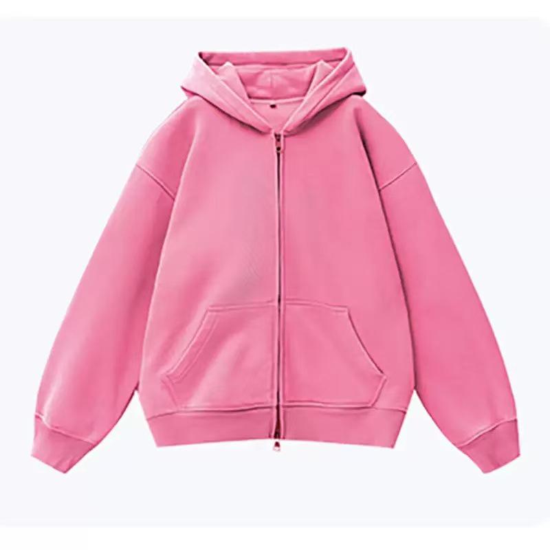 Trendy Unisex Oversized Velvet-Lined Winter Zipper Hoodie