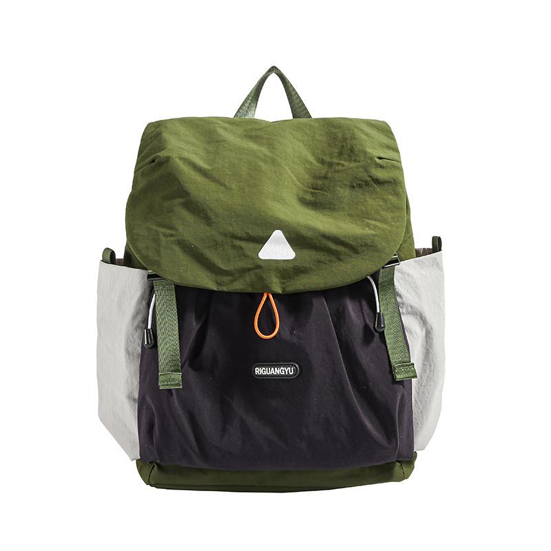 Summer Lightweight Backpack Female Purple Cute Contrasting Color College Student Outdoor Travel Lightweight Travel Bag Mountaineering Bag