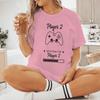 Funny Game Player 1 Player 2 Shirts Pregnancy Announceunisext Short Sleeve Unisex Unisex Tshirt Casual Couple Matching T-Shirts Gifts