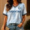 Women's Casual Short Sleeve Soccer with Team Graphic Print for Fan Support