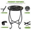 Metal Plant Stand Metal Tall Plant Stand 15-Inch Decorative Planter Rack Round Flower Shelf for Bedroom Garden Porch Patio