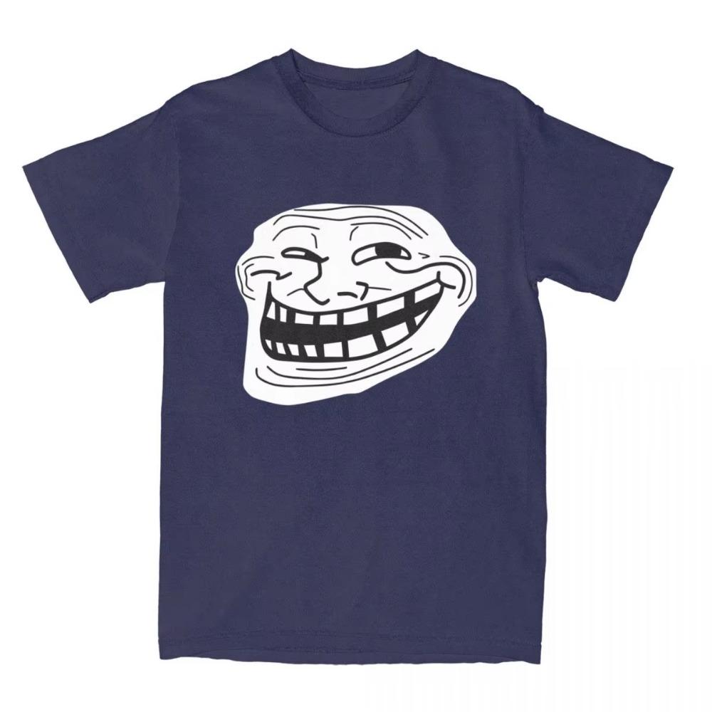 Camiseta Rage Comic Trollfac Anime Engraçado Hip Hop Manga Curta Tops Incríveis Verão Puro Gola Redonda 6XL Roupas