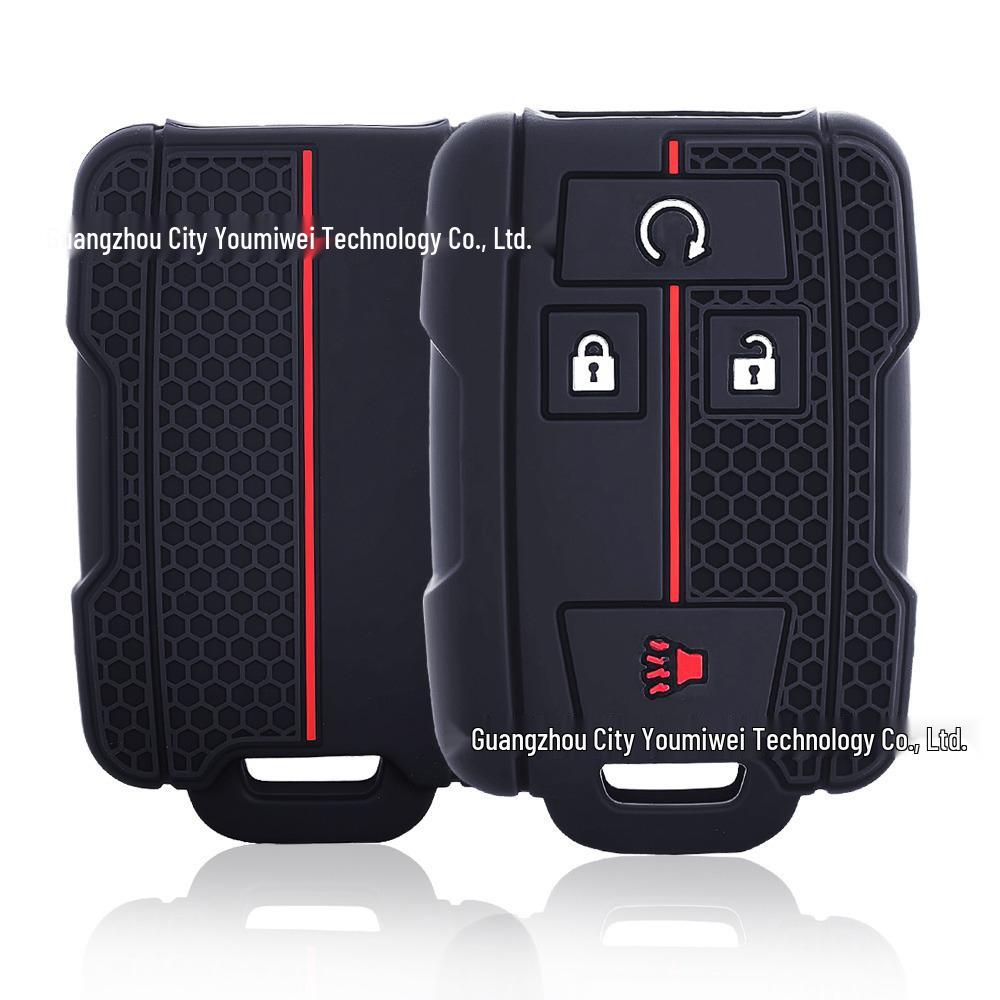 Compatible 6-Button Silicone Key Cover for Chevrolet & GMC Models
