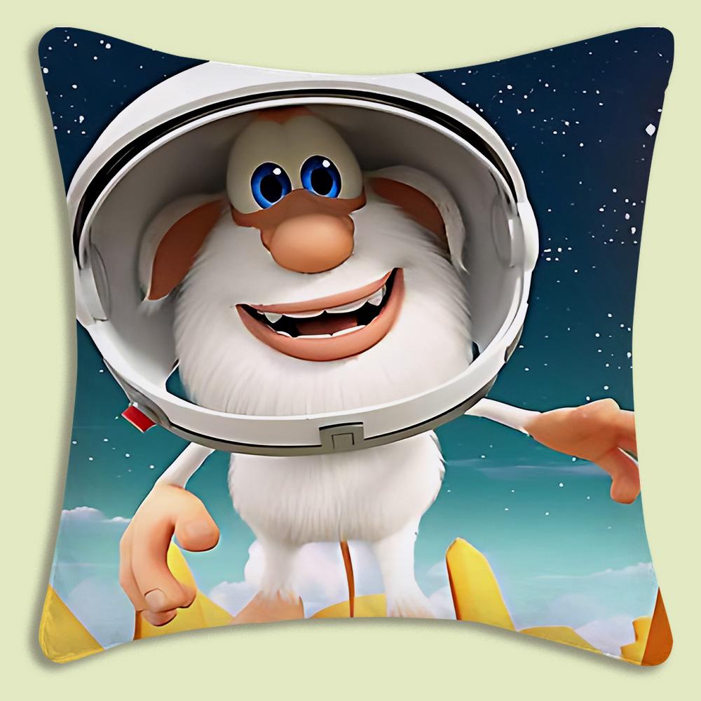 Cartoon B-Booba Funny Cute Pillow Covers Cartoon Sofa Decorative Home Double-Sided Printing Short Plush Cute Cushion Cover