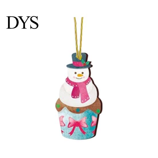 Festive Hanging Gift Pendants Christmas Wooden Ornament, Lollipop Cupcake Ice Cream Popsicle Kindergarten Supplies Decorations for Xmas Tree, Window,