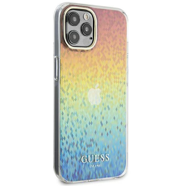 Guess Guhcp12Mhdecmi Iphone 12/12 Pro 6.1 Multicolor Hardcase Iml Faceted Mirror Disco Iridescent