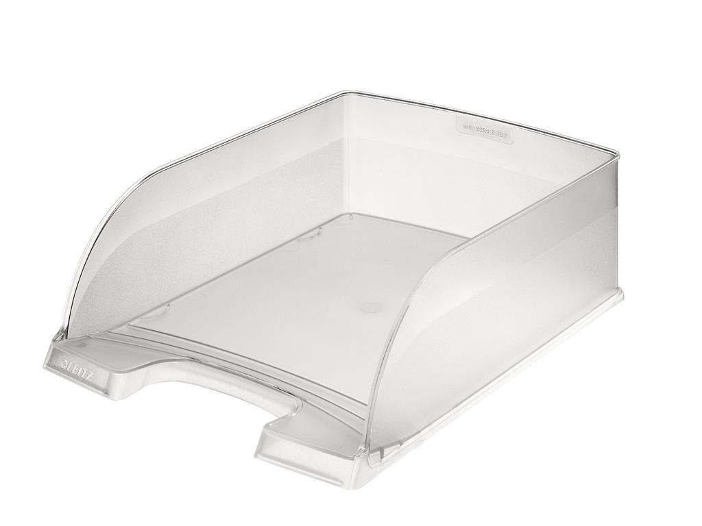 LEITZ Plus Letter Tray Jumbo A4 Vertical 700 Sheet Capacity Clear 5233-00-03