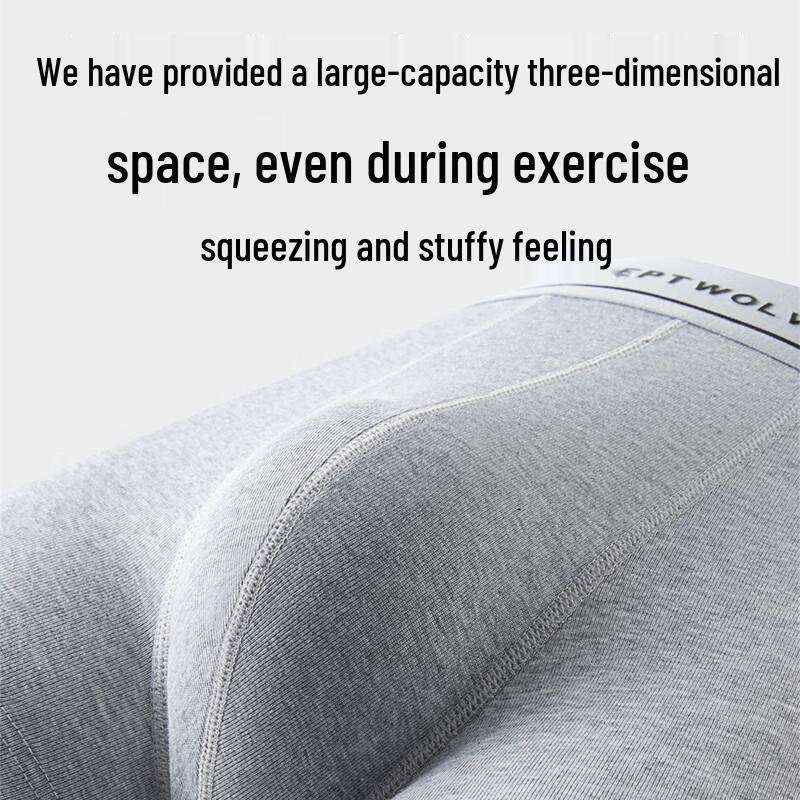 Septwolves Men's Breathable Antibacterial Cotton Boxer Briefs - Multi-pack